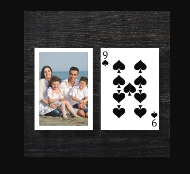 custom family photo playing cards