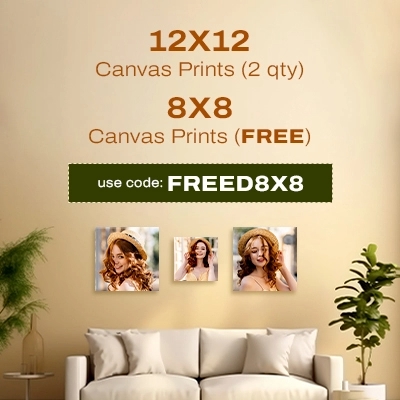 12x12 Canvas Prints (2 qty), 8x8 Canvas Prints (FREE) Use Code: FREED8X8