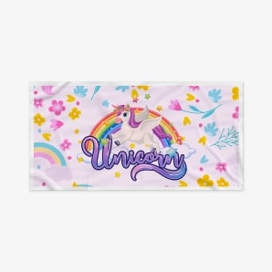 Personalized Unicorn Beach Towel