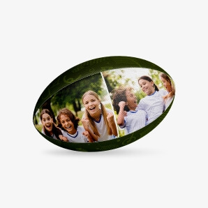 Two Photos on Rugby Ball