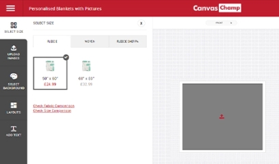 Select Photo Blanket Size