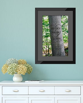 Valentines Day Summer Love Tree Framed Prints