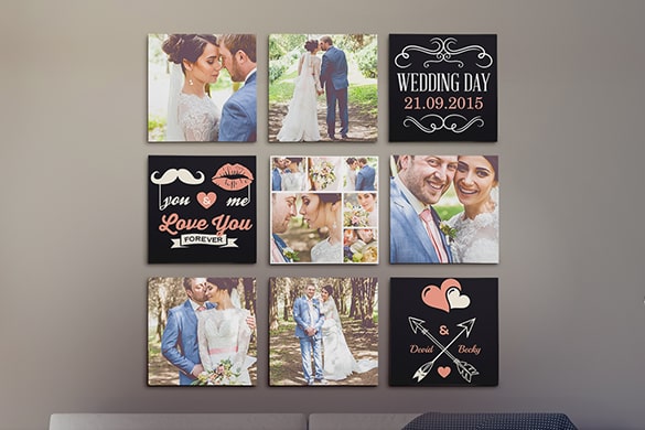 Personalised Wedding Canvas Prints